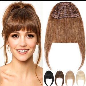 Dark blond Clip-In Bangs Hair Extension
